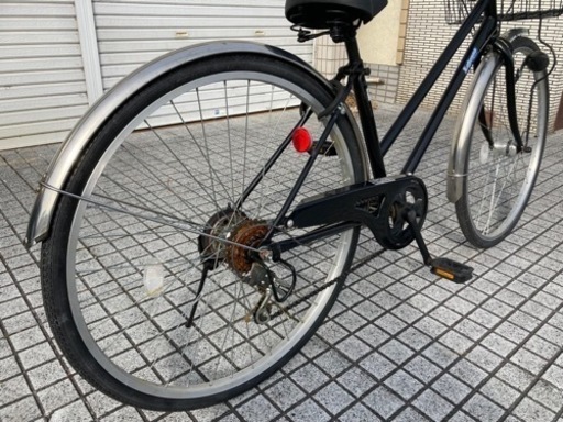 【27インチ自転車】外装6段変速付　LEDオートライト仕様　前後タイヤ、チェーン新品❗️若林自転車　浜大津店　SALE中❗️