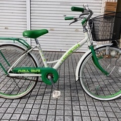 【22インチ子供自転車】変速なし　スペアキーあり　前タイヤ、前カ...