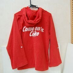 当時物 Drink CocaCola パーカー レッド come on in coke 上着 ビンテージ レトロ コカコーラ  札幌市 清田区 平岡の画像