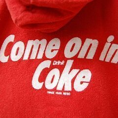 当時物 Drink CocaCola パーカー レッド come on in coke 上着 ビンテージ レトロ コカコーラ  札幌市 清田区 平岡の画像