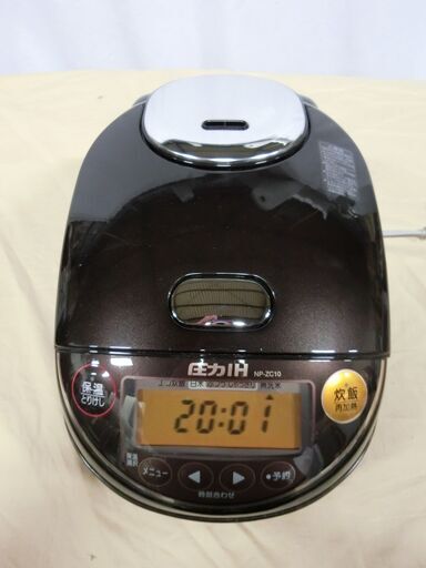 ZOJIRUSHI/象印 炊飯器 NP-ZC10KS 圧力IH炊飯器 プラチナ厚釜 5.5合炊き 2017年製