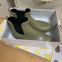 レインブーツ　M 23.5幅広相当の画像