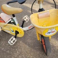 子供用　自転車　補助輪付き　ミッフィー