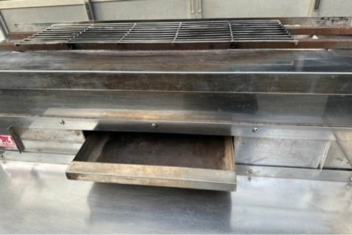 【動確済み】業務用 炭火焼き グリラー バーナー付き 都市ガス 特注品 焼き鳥 串焼き ウナギ 鰻 厨房機器 厨房機材 下火式炭焼器 