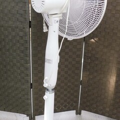 【恵庭】アイリスオーヤマ　DCフロア扇風機　PF-401FD-W　2018年製　中古品　PayPay支払いOK！の画像