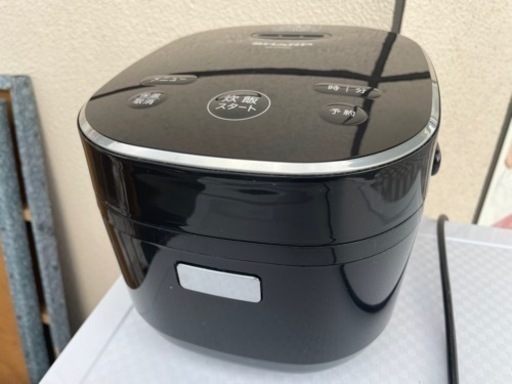 SHARP シャープ ジャー炊飯器 3合炊き KS-CF05C-B ブラック 2022年製 しゃもじ付き 動作品