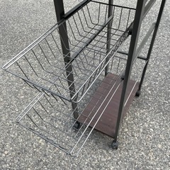 ★ キャスター付 収納棚 （約）高さ84x幅30x奥行50 cm 隙間 スキマ ランドリー キッチン 等の収納にの画像