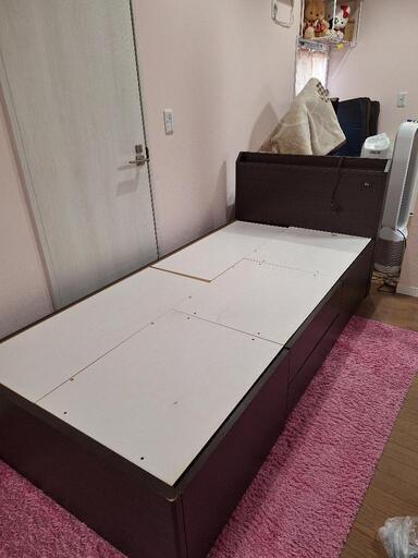 ニトリ   収納ベッド   シングル   コイルマット