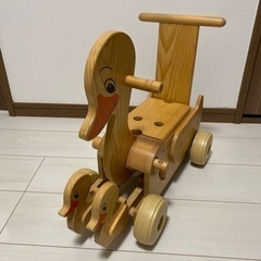 国産　木のおもちゃ　moccoの森　森のアヒルの親子の画像