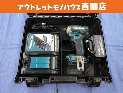 マキタ 18V 6.0Ah 充電式インパクトドライバ TD170D ブルー バッテリ 充電器 ケース付 makita 西岡店