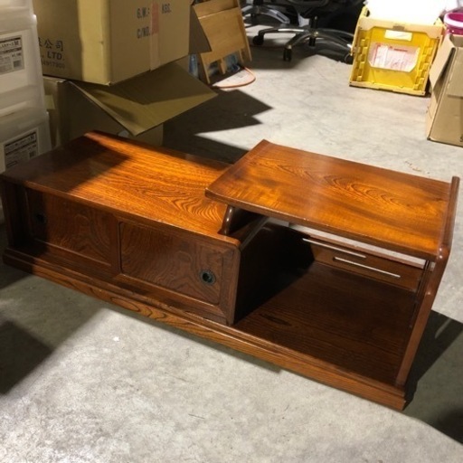 和風 置き台 茶台 収納 コンパクト 83×31×29cm
