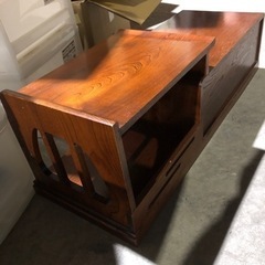 和風 置き台 茶台 収納 コンパクト 83×31×29cmの画像