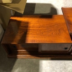 和風 置き台 茶台 収納 コンパクト 83×31×29cmの画像