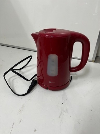 美品⭐️ ニトリ 2022年製 レッド 電気ケトル DN362