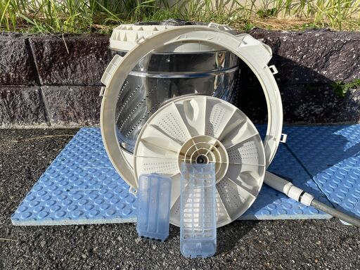洗濯機の分解クリーニング行っています！配送設置込み　パナソニック5.0K洗濯機　2017年製　分解クリーニング済み！！