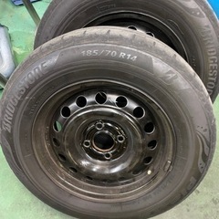 14インチ5.5J 鉄ホイール×2（ナットも有）