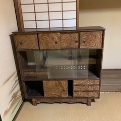 茶箪笥 茶タンス 和風 茶箪笥 欅 茶ダンス アンティーク 茶棚...
