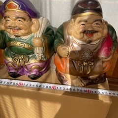 【お値下げしました】 大黒様と恵比寿様　縁起物　骨董品の画像