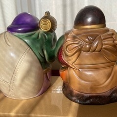 【お値下げしました】 大黒様と恵比寿様　縁起物　骨董品の画像