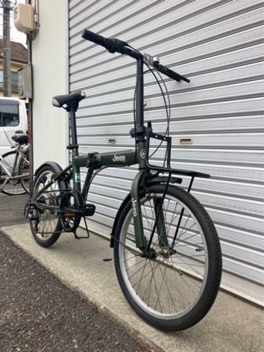 ☆前後新古タイヤ☆  20 型　折りたたみ自転車　防犯登録料込価格︎‼︎