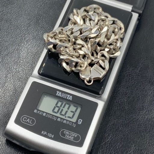 925 SILVER シルバー 喜平　6面シングル　ネックレス　80.3g 約55cm