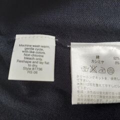 【新品】レナウンJ.CREWカシミヤ混コットンVネックセーター濃紺の画像