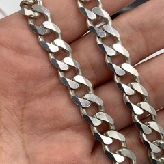 Pt850 プラチナ 850 喜平 6面ダブル IDブレスレット 17.1g 約18.5cm