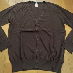 【美品】ZARA絹85%+カシミヤ15%最高級生地カーディこげ茶