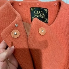 ★セシルマクビー★オレンジ　コート　2way  　ワンピース　ダウンの画像