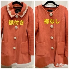 ★セシルマクビー★オレンジ　コート　2way  　ワンピース　ダウンの画像