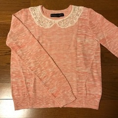 新品☆TOP SHOP・上質・ニット セーター・サーモンピンク・サイズ３６