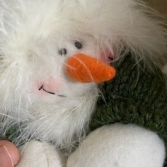 スノーマン置物　ぬいぐるみの画像