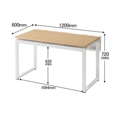 ②【残6個】定価3万❗️引出し付きPCデスク(幅120cm) の画像
