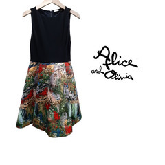 alice + olivia ノースリーブ ワンピース 花柄 XS