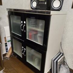あげます / ガラス扉つき棚 キャビネット