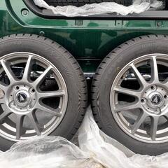 ほぼ新品、軽自動車用スタッドレスタイヤ4本155/65R14＆Az sports社製アルミホイールセット