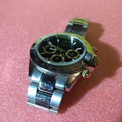 テクノス　SWISS クロノグラフ  クォーツ メンズ腕時計 黒...