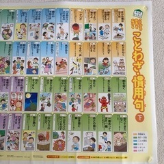 キッズレッスン　ことばの世界を広げる　ことわざ　慣用句　上　下　ポスターの画像