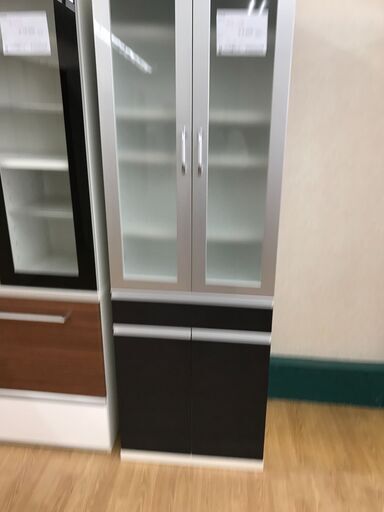 ★ジモティ割あり★  食器棚 ブラウン H180×W60×D41 クリーニング済み KJ3977