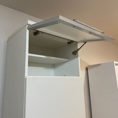 隠せる食器棚　ホワイトの画像