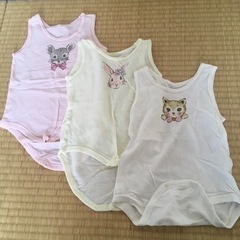 ベビー服　動物肌着　80