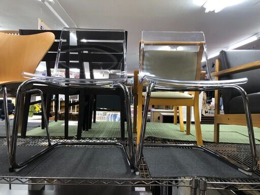 7-27 IKEA トービアス クリアチェア 2脚セット 現状渡し【カグマニア】