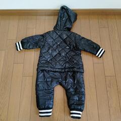 ☆超美品☆ Disney ジャンプスーツ(80〜90)　※防寒 ダウン アウター ベビー服 幼児 ミッキーマウス ディズニー 子供服 カバーオール ロンパース 厚手 冬物 ③の画像