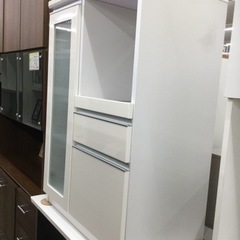 【✨値下げ致しました❗️人気の大川家具❗️ちょうど良いサイズ❗️清潔感あります❗️オシャレ❗️✨】定価¥29,800円 大川家具 レンジ台　レンジボードの画像