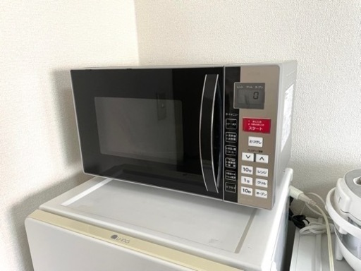 お譲り先決定【オーブン機能付】YAMAZEN 電子レンジ シルバー