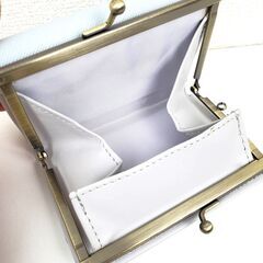【未使用】Ocean Pacific 折りたたみ財布 シンプル くすみブルー 3つ折り財布 がま口 コンパクト レディース 小銭入れ プレゼント 誕生日の画像