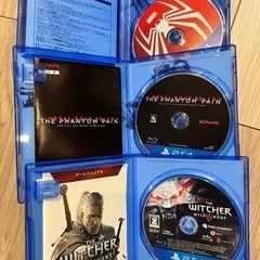 PS4ソフト (スパイダーマン、メタルギアソリッド5、ウィッチャー3 )の画像