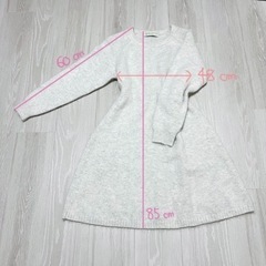 【美品】 ユナイテッドアローズ ゆるふわアンゴラニットワンピース ふわふわグレーの画像
