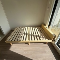 ｛受付中｝ベッドフレーム、ダブル（コンセント付き）⭐️美品⭐️5...
