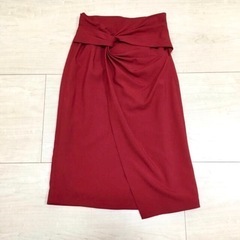 【新品】Swingleスウィングル 赤 ラップスカート タイトス...